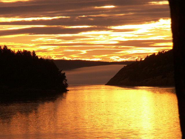 Fog_laying_in_Rosaria_Straits_as_Sun_Goes_Down