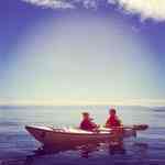 A couple kayaking in the San Juans Washington State