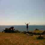 A moment of thanks on a sea kayaking tour in the San Juan Islands