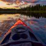 Color Sunset on a small lake in Western WA