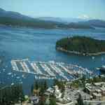 Friday Harbor and Mt Baker from Air
