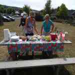 One of many delicious lunches prepared byCarrie andamp Sarah