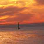 Sailing in the Sunset in San Juan Islands