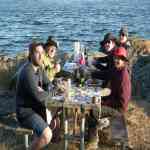 Waterside Dining on a multi-day sea kayaking tour of the San Juan Islands